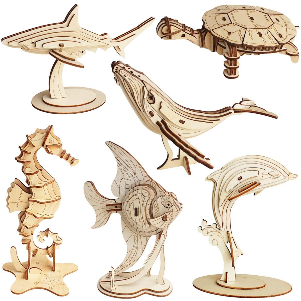 Forbidden Kingdom Solid Ocean Animal Set, 6-Pieces