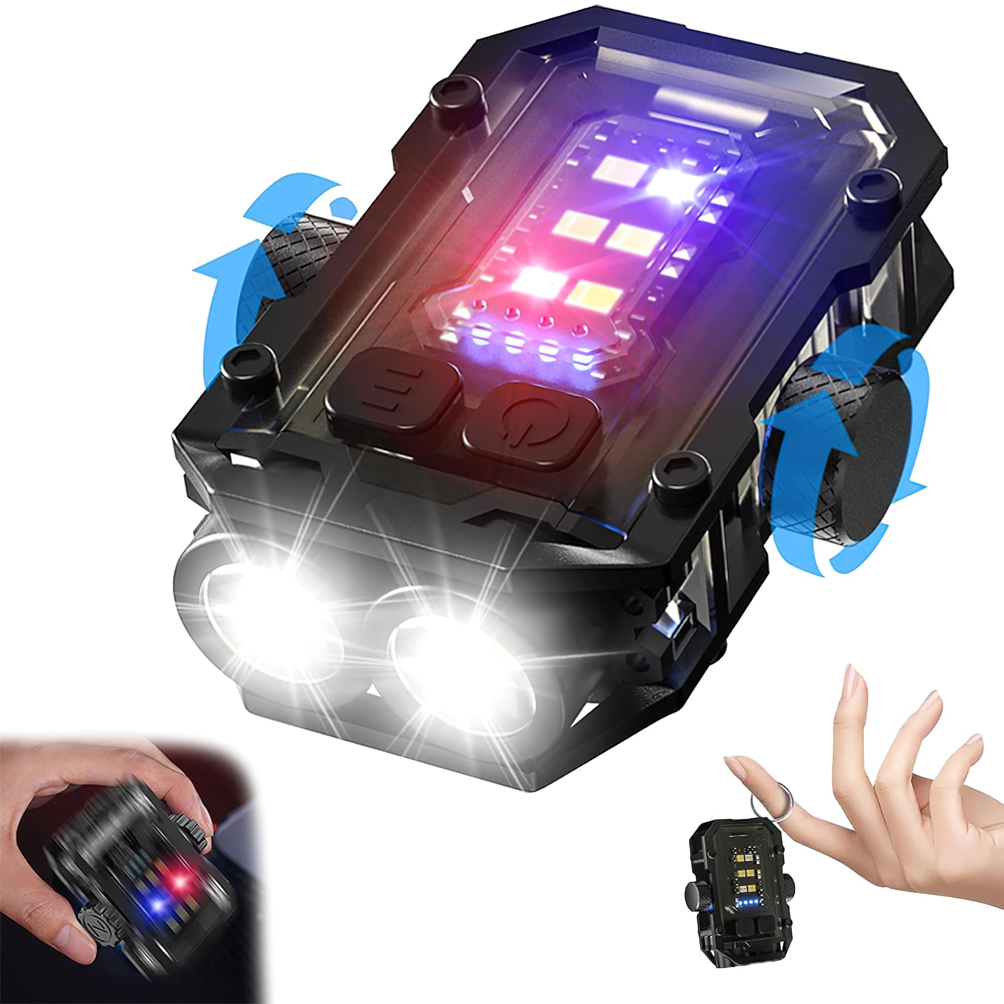WISKA EDC Flashlight 1000 Lumens Pocket Torch - Mini COB LED Rechargeable Keychain Light with USB, Magnetic Base, Small Size, Powerful Key Chain for Camping, Spinner Function (B0DFCQWSYV) Amazon Price History, Amazon Price Tracker