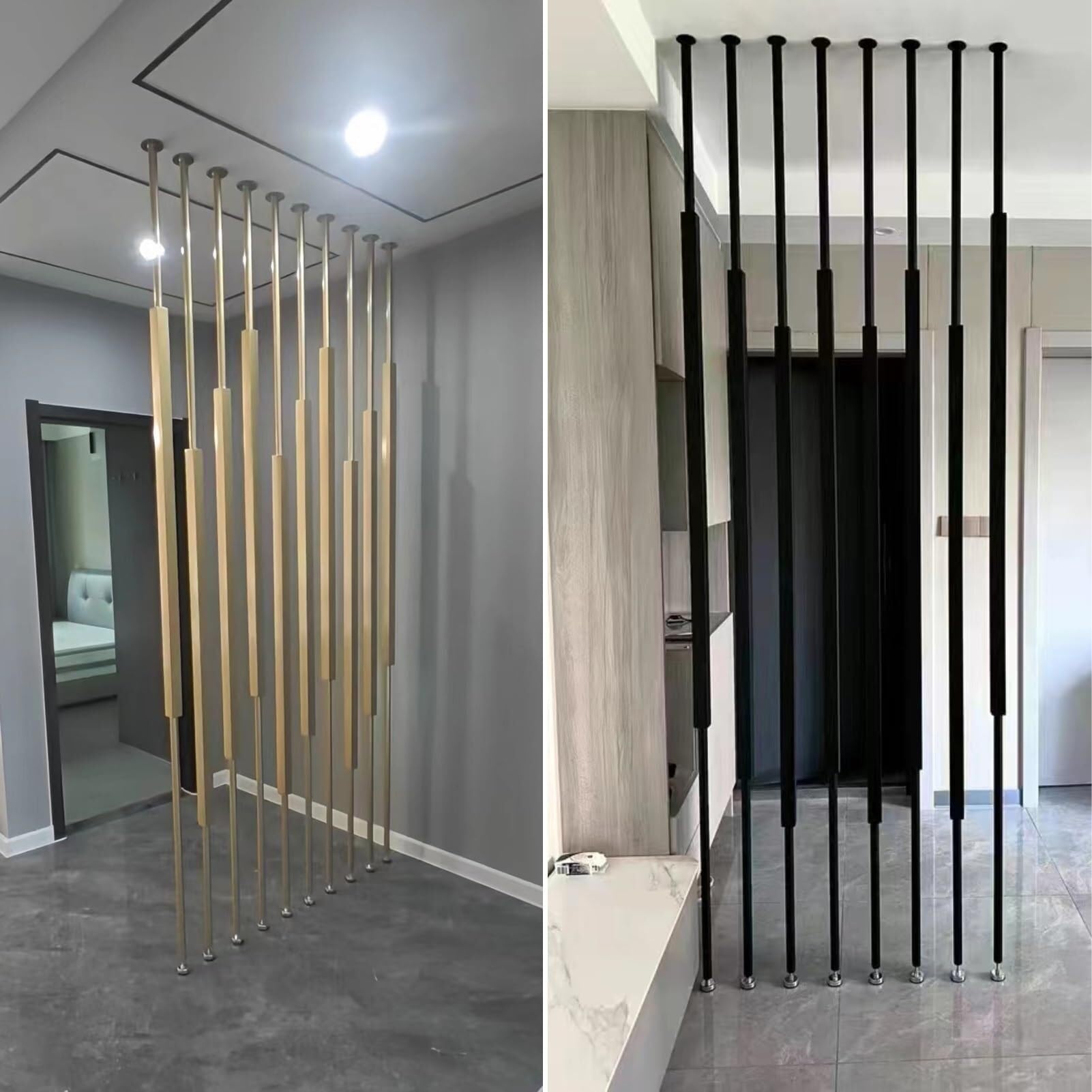 Przegroda do podłogi, sufitu, łatwa instalacja, prywatna przegroda do domu, biura, restauracji, hotelu, salonu, gabinetu, kawiarni, herbaciarni, 8 szt., białe 121,9 cm