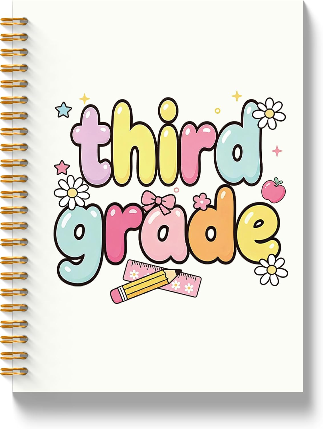 Third Grade Teacher Gifts Spiral Notebook 5.5x8.3in