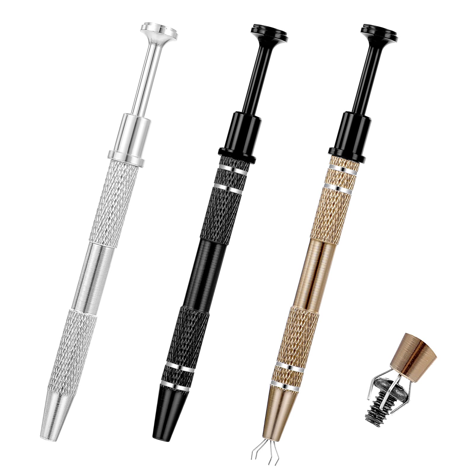 3 Pinze Raccolta Piccoli Oggetti - In Acciaio, Per Perle E Elettronica - Foto 8