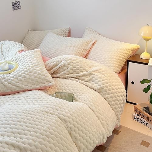 Miniatura 6 de Juego de funda de edredón de plumón de fibra texturizada, juego de funda de edredón de 3 piezas, juego de funda de edredón largo de plumón, juego de