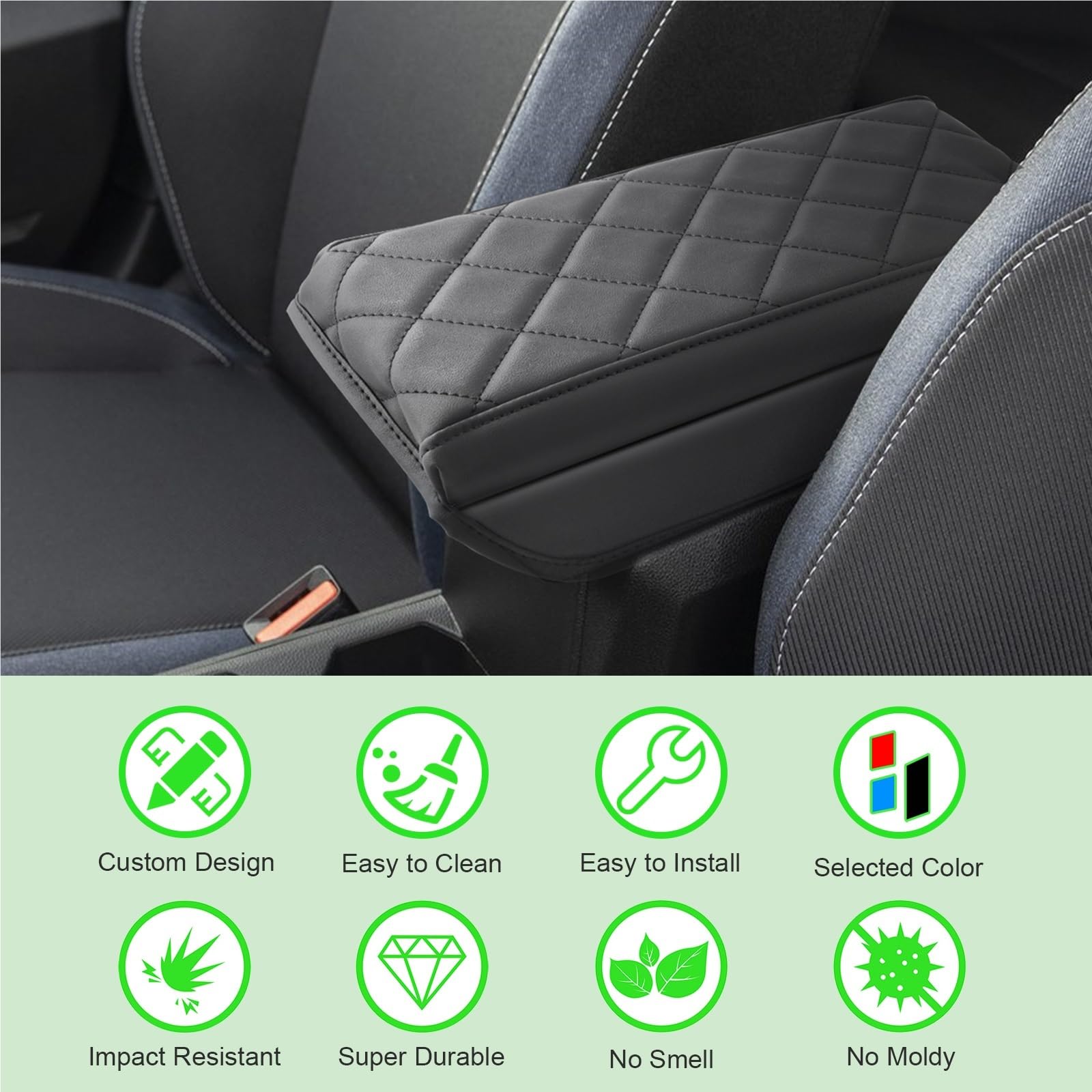 Auto Armsteun Doos Podłokietnik Central Control Car pasuje do Dacia Duster 3 2024 2025 Akcesoria do wnętrz samochodowych(Black)