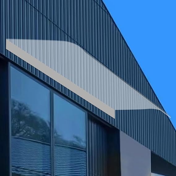 Window Awning Door Canopy, 40x100cm Polycarbonate Cover Transparent Door Canopy Awnings, Outdoor Front Porch Doors UV/Rain/Snow Protection, 3.5mm Thick, Easy to Install (Clear, 40x100cm)