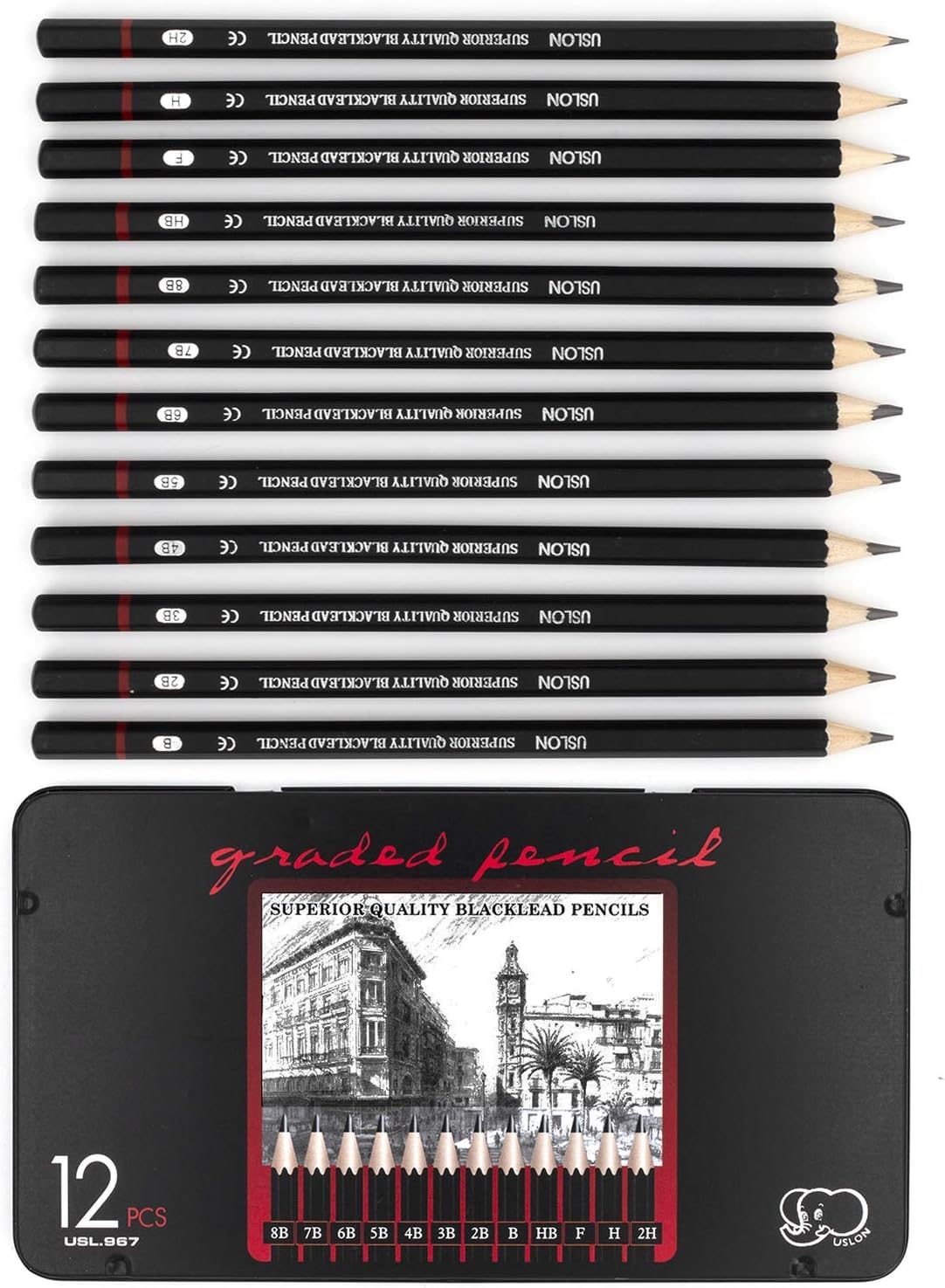 Wynhard Art Pencil Set - 35 Pcs for Sketching & Shading -9