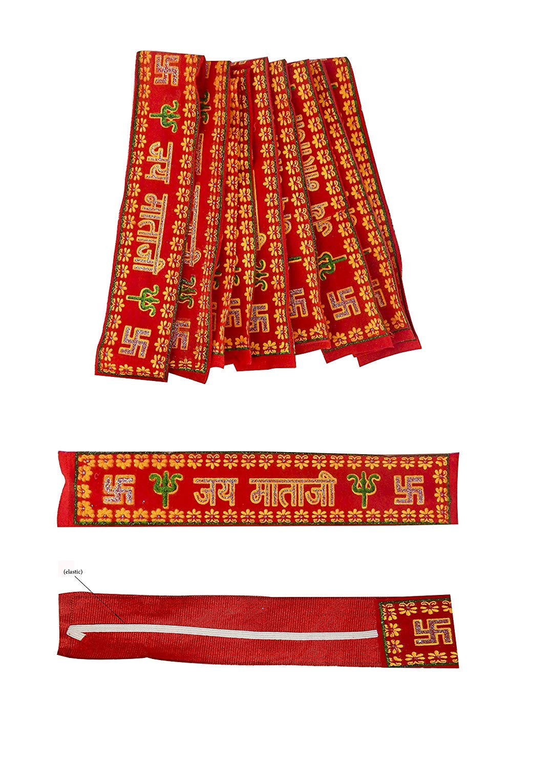 Jai MATA Di Forehead Band/Head Band/Jai MATA ki Patka Use in Jagran, Chawki and All Darshan Trips (Pack of 50) || Poojan Samagri || (B07WSDZPBL) Amazon Price History, Amazon Price Tracker
