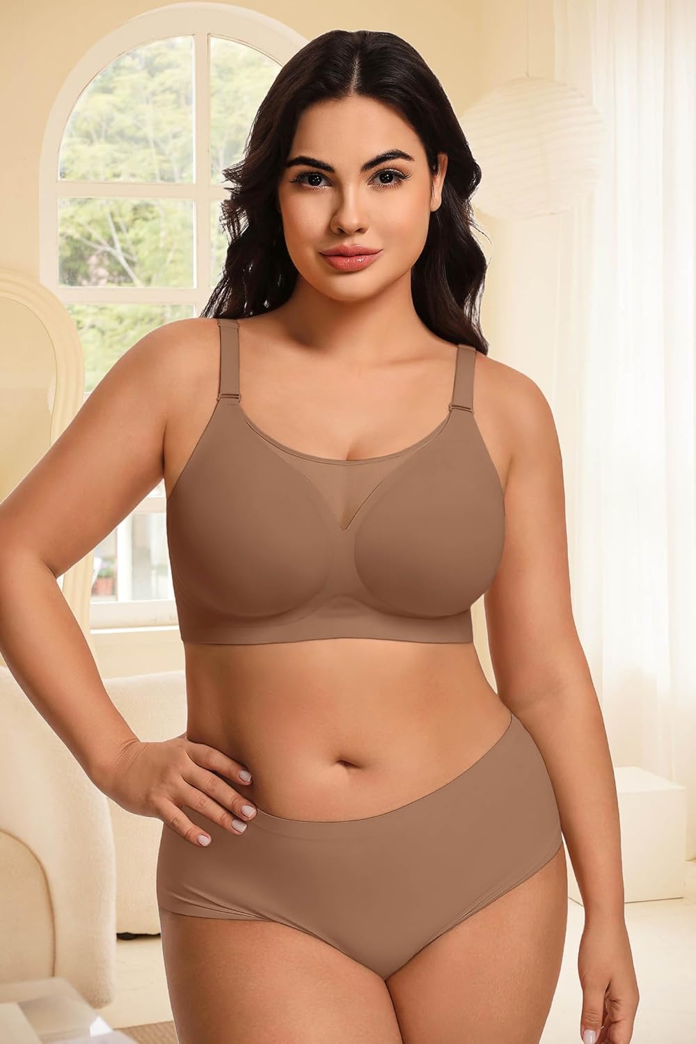 Avidlove Wireless Bras for Women Seamless Push Up Full Coverage Bra Mesh Comfy Bralette Tshirt Everyday Bras - Image 7