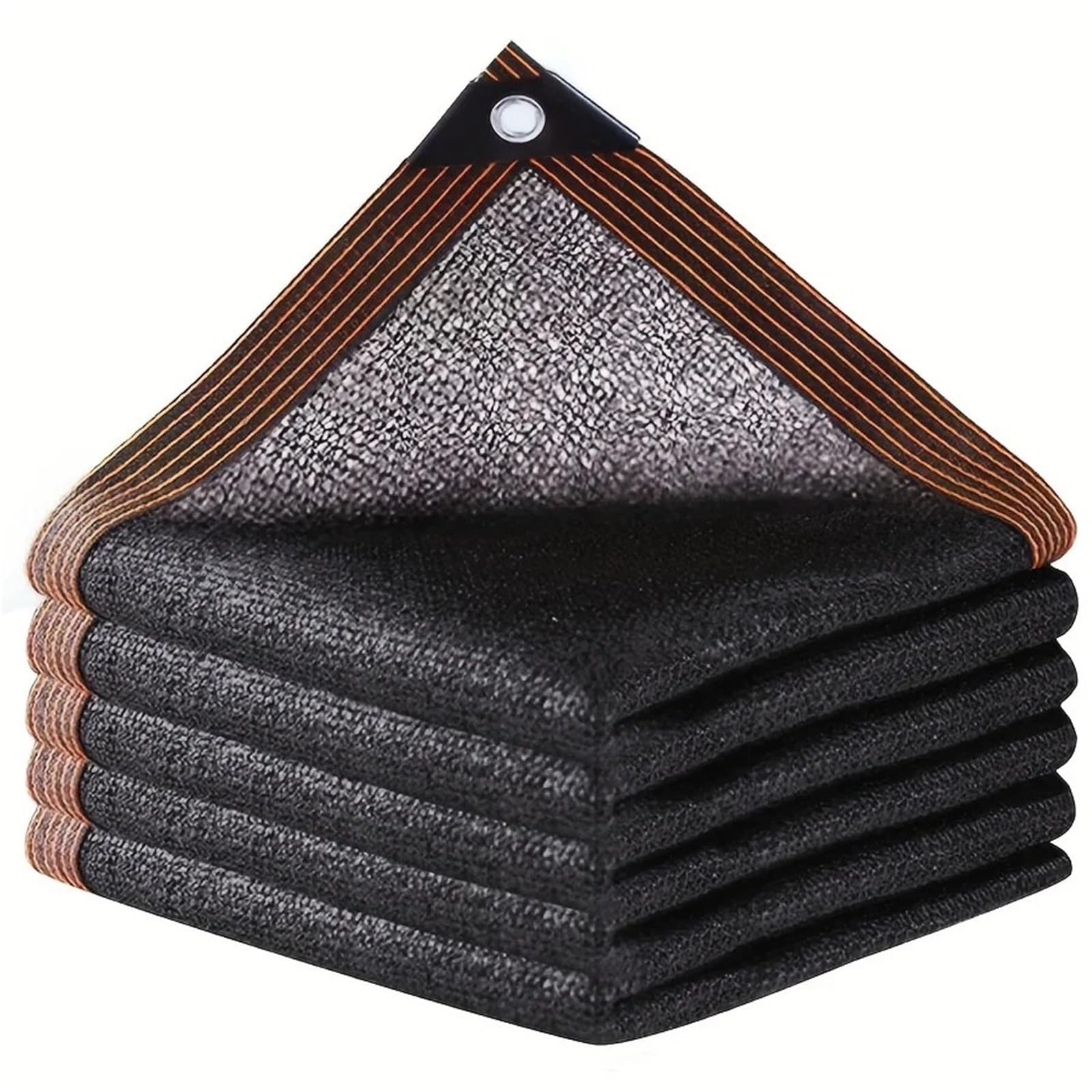 Filet d'ombrage extérieur 3x3m en maille noire avec œillets pour jardin