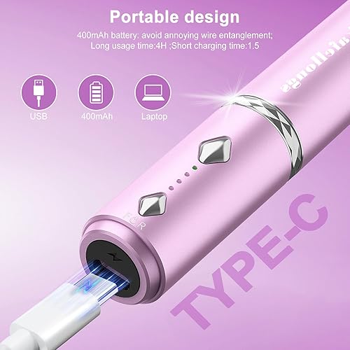 Miniatura 5 de Taladro de uñas eléctrico inalámbrico, lima de uñas eléctrica y pulidores, esmalte de uñas de gel para mujer, máquina de manicura profesional, kit