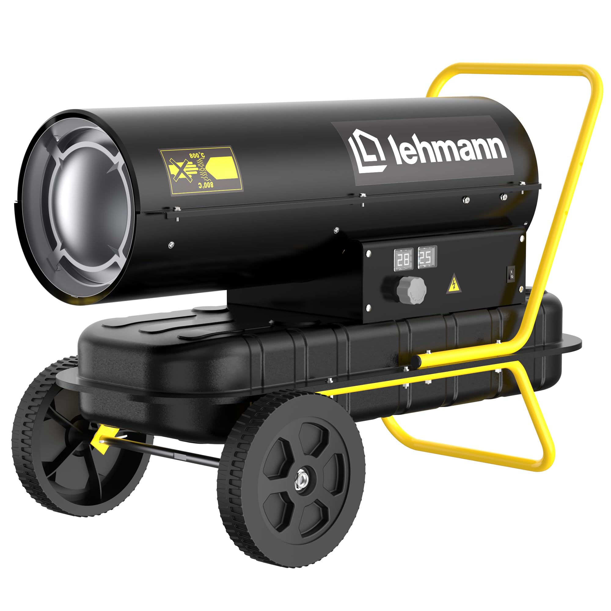 LEHMANN Nagrzewnica Olejowa 30 kW, Nagrzewnica Diesla 720 m³/h, Nagrzewnica Nadmuchowa, Budowlana, na Olej Napędowy lub Naftę, Termostat, 22 l, Warsztat, Budowa, Magazyn