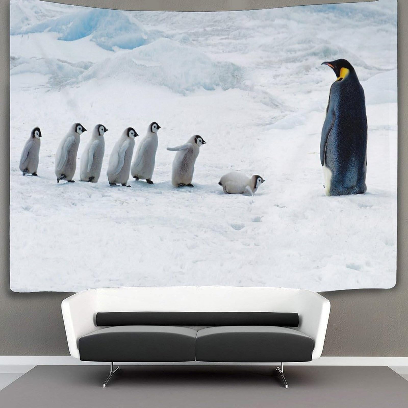 kaiyun Penguin Tapestry Birds Animals Tapestries 3D Wall Hanging Home Decorations for Room 100cmx150cm
