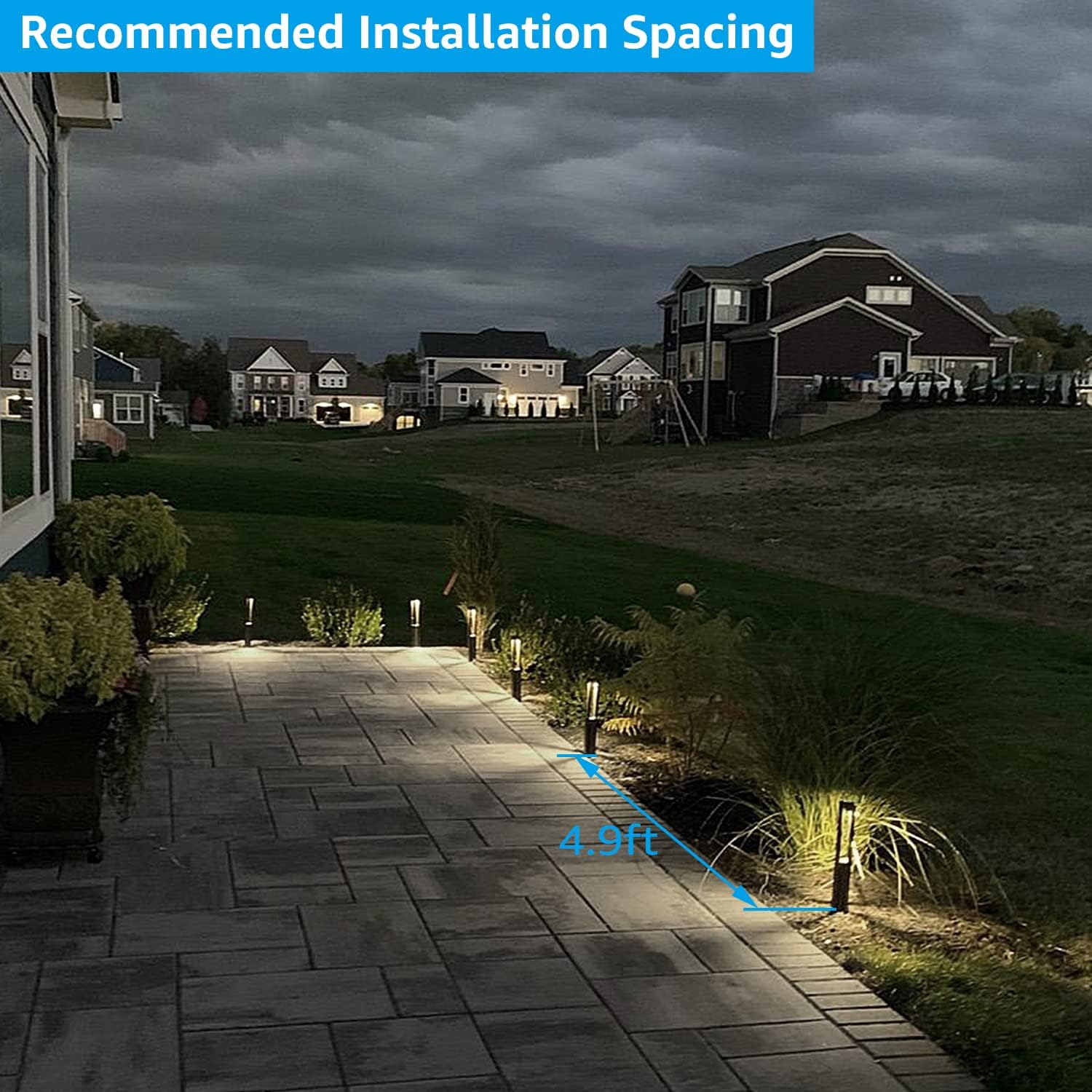 LEONLITE 12-Pack Low Voltage Landscape Lights, Unique Lighting Effects LED Pathway Lights, 190LM 3W 12-15V AC/DC, IP65, Aluminum Landscape Outdoor Driveway Light, 4000K Cool White, Black Finish
