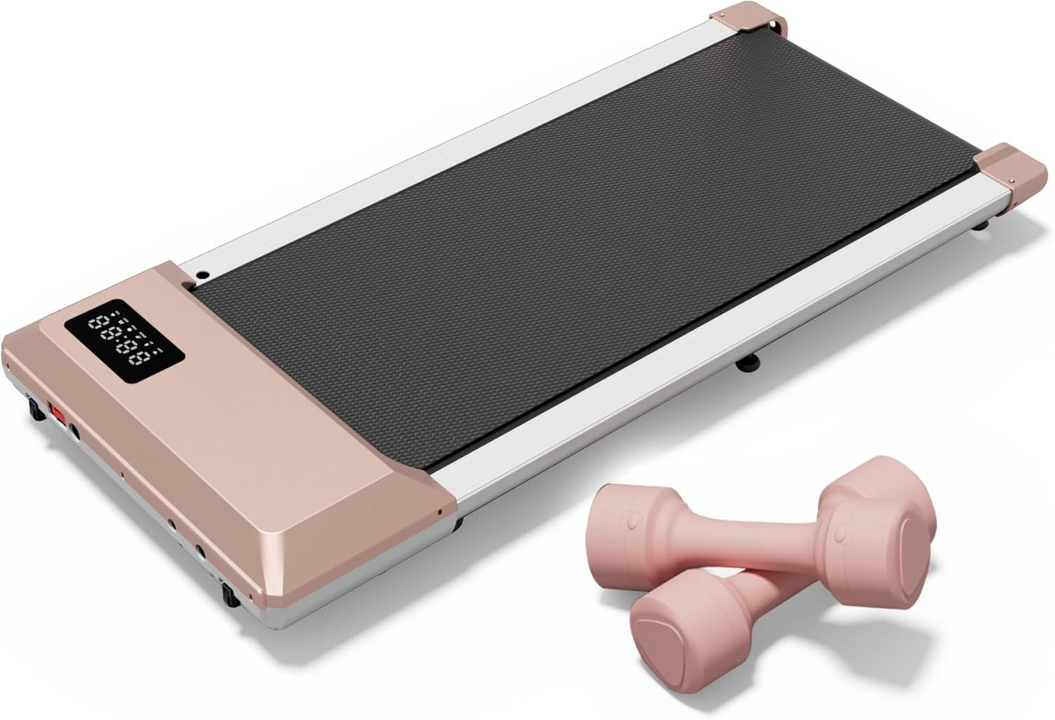 DeerRun Walking Pad, 2024 Upgrade Smart Under Desk Treadmill, 2.2HP Small Quiet Portable Treadmill, Walking Treadmill Under Desk, APP & Remote Control, Knee-Protective, No-Assembly