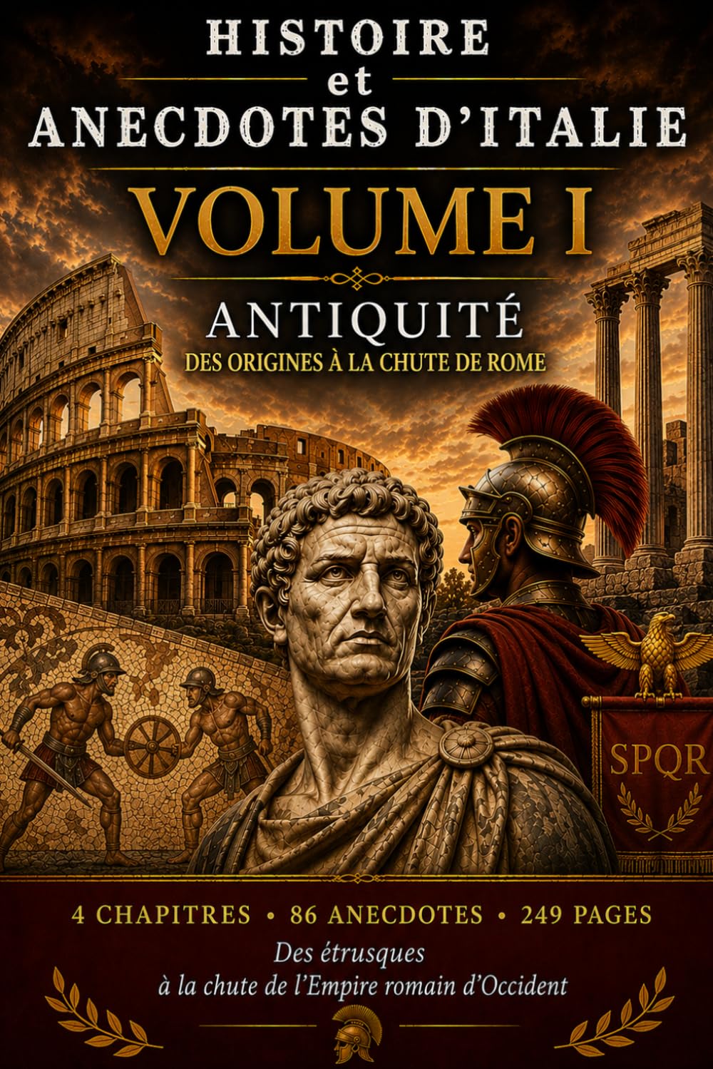HISTOIRE et ANECDOTES D'ITALIE: Des origines à la chute de Rome VOLUME I — ANTIQUITÉ— Livre version noir et blanc