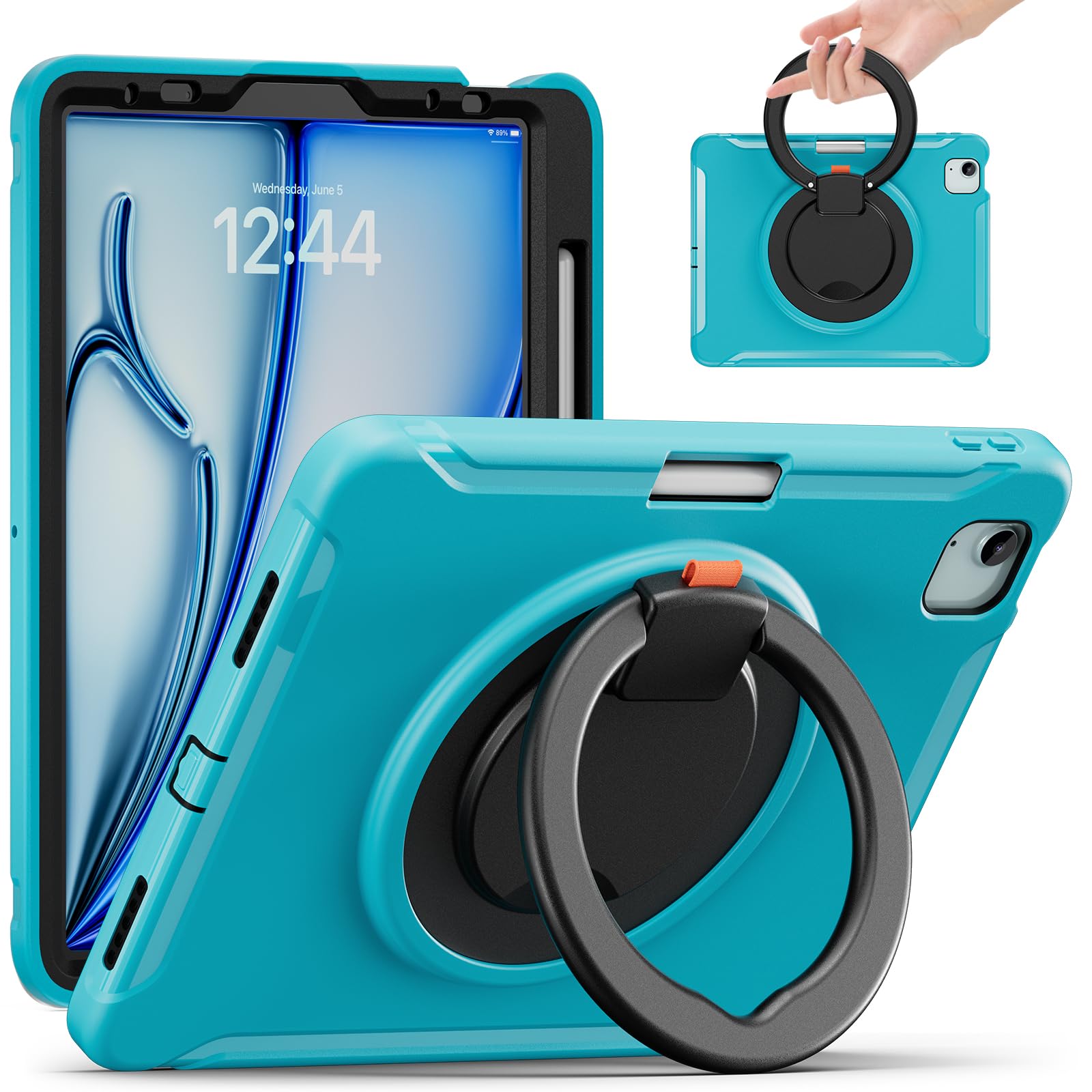 Funda iPad Air de 5ª y 4ª generación resistente 10.9 azul antichoque 8