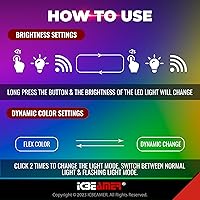 Vista 7 de ICBEAMER Adaptadores tipo C, luz LED de ambiente USB, paquete de 1 unidad (blanco) Interfaz inteligente enchufable en miniatura LED luz nocturna