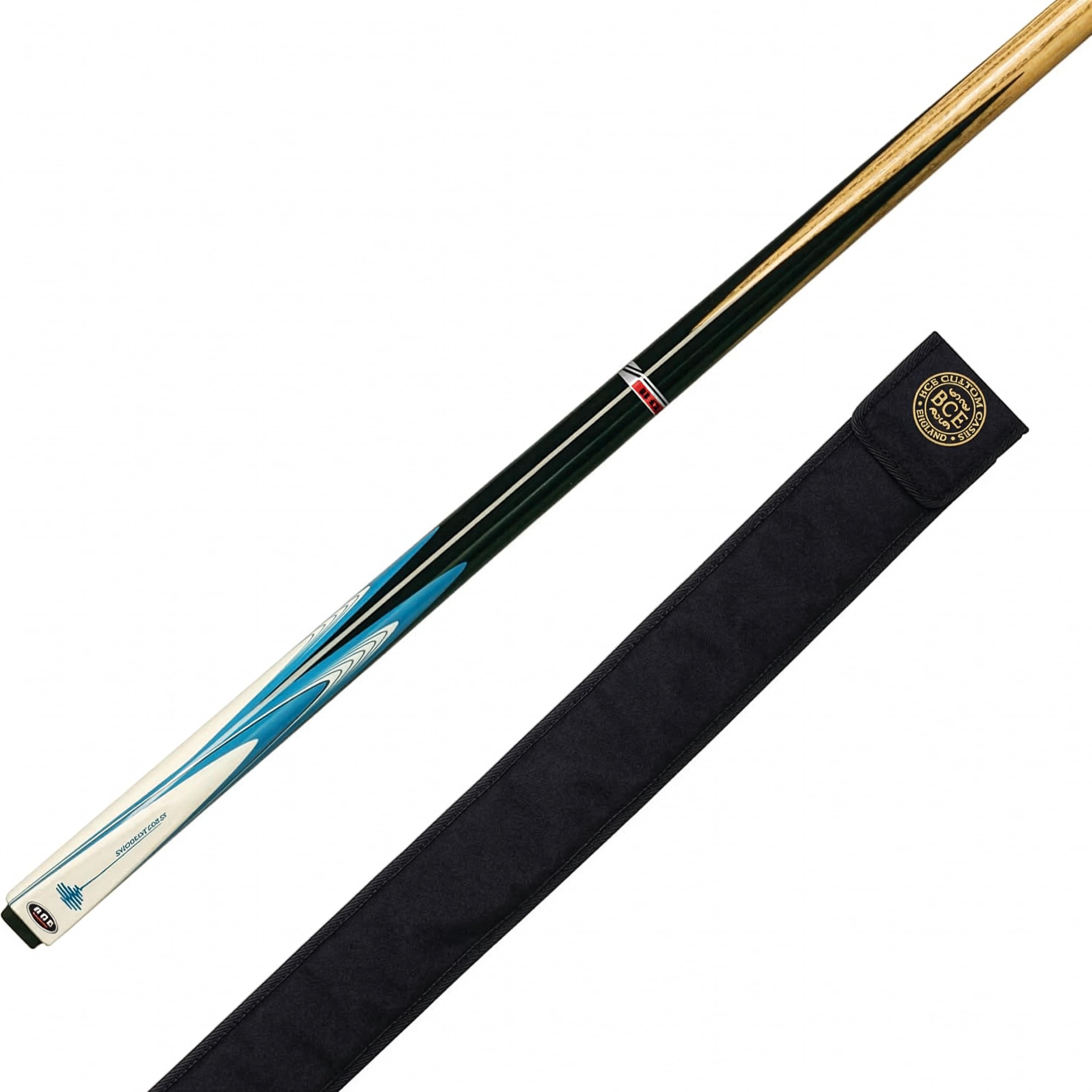 BCE Shockwave Snooker & Pool Cue, Blue/Black, 57" UK