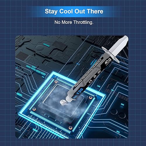 Miniatura 31 de Pasta térmica, 0.12 oz con kit de herramientas de pasta de CPU, disipador térmico de pasta de compuesto térmico para IC/procesador/CPU/todos