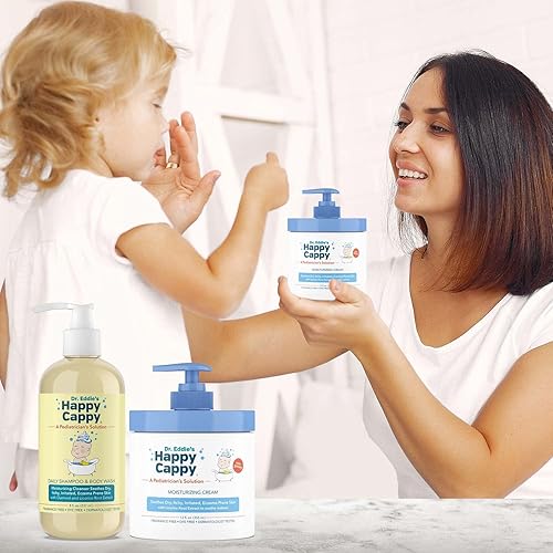 Miniatura 7 de Happy Cappy Paquete de champú para bebés, gel de baño y crema hidratante  Eczema Body Wash y loción para niños y niños pequeños, ayuda con la