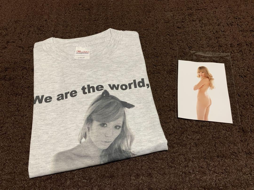 Amazon.co.jp: 若槻千夏 チャリティー Tシャツ 猫耳 グレー 生写真つき 