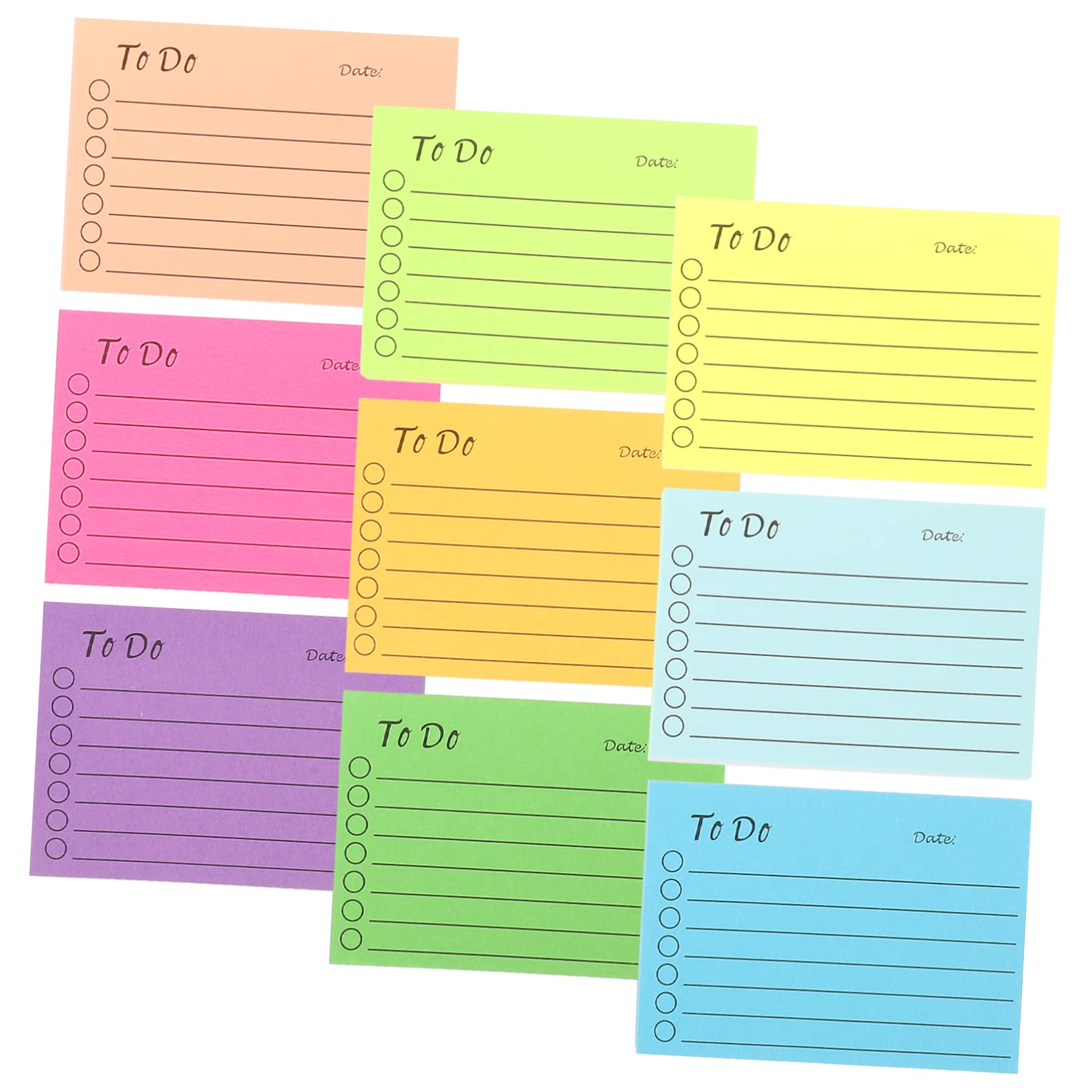VILLCASE 27 Stk Fluoreszierende Haftnotizen Notizblöcke sticky notes book notepad stule Aufkleber für Postblöcke Zubehör beachten Aufkleber für Haushaltsnotizen Büro-Memo- Papier