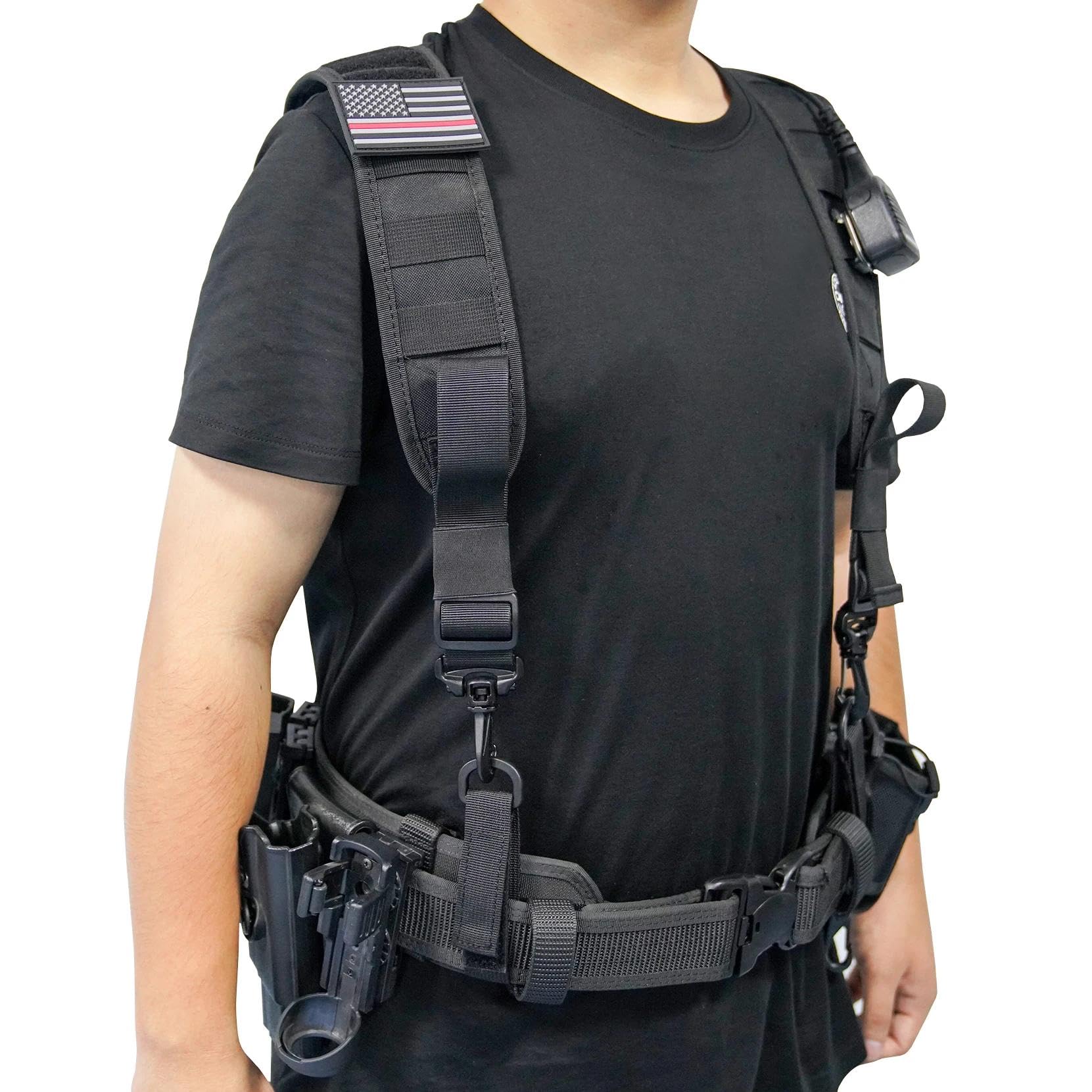 Hosenträger Suspender Taktische Hosenträger Für Dienstgürtel Hosenträger Strafverfolgungsgürtel Oh002-Schwarz