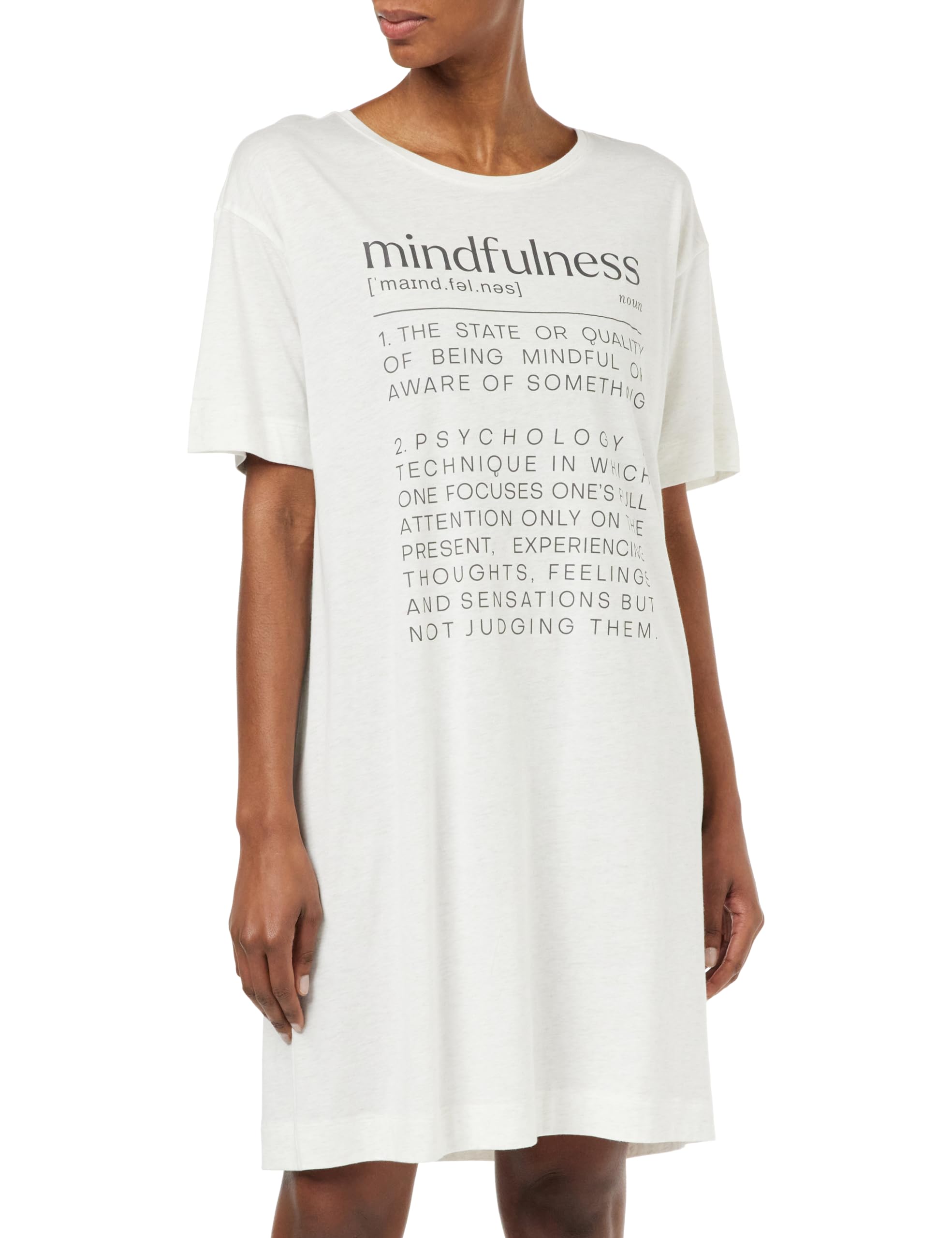 Triumph Women's Grey Combination 1 Nightdresses Ndk Ssl 10 Co/Md Nightgown, 16