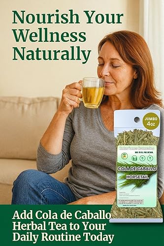 Miniatura 6 de BexpertsUSA - Té de hierbas Cola de Caballo - 4 oz (113 g) - Té de hojas sueltas de cola de caballo 100% natural (hierba afeitada) - Remedio