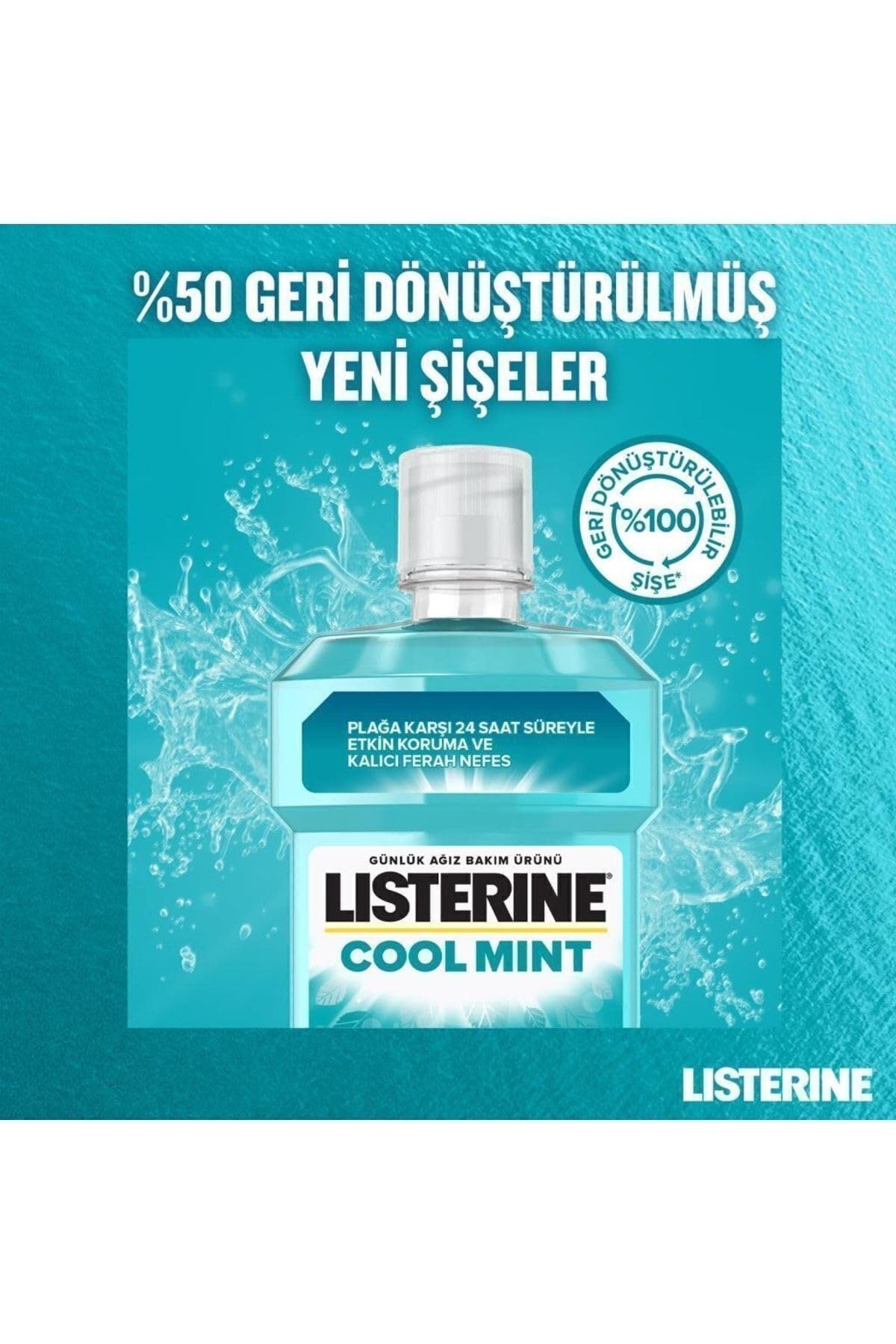 Listerine Cool Mint Ağız Bakım Suyu 500 Ml + 250 Ml