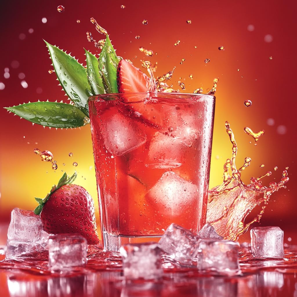 ALEO 1.5L Strawberry Aloe Vera Drink - Natural, No Preservatives, No Artificial Colors Superior Taste Award 2025
