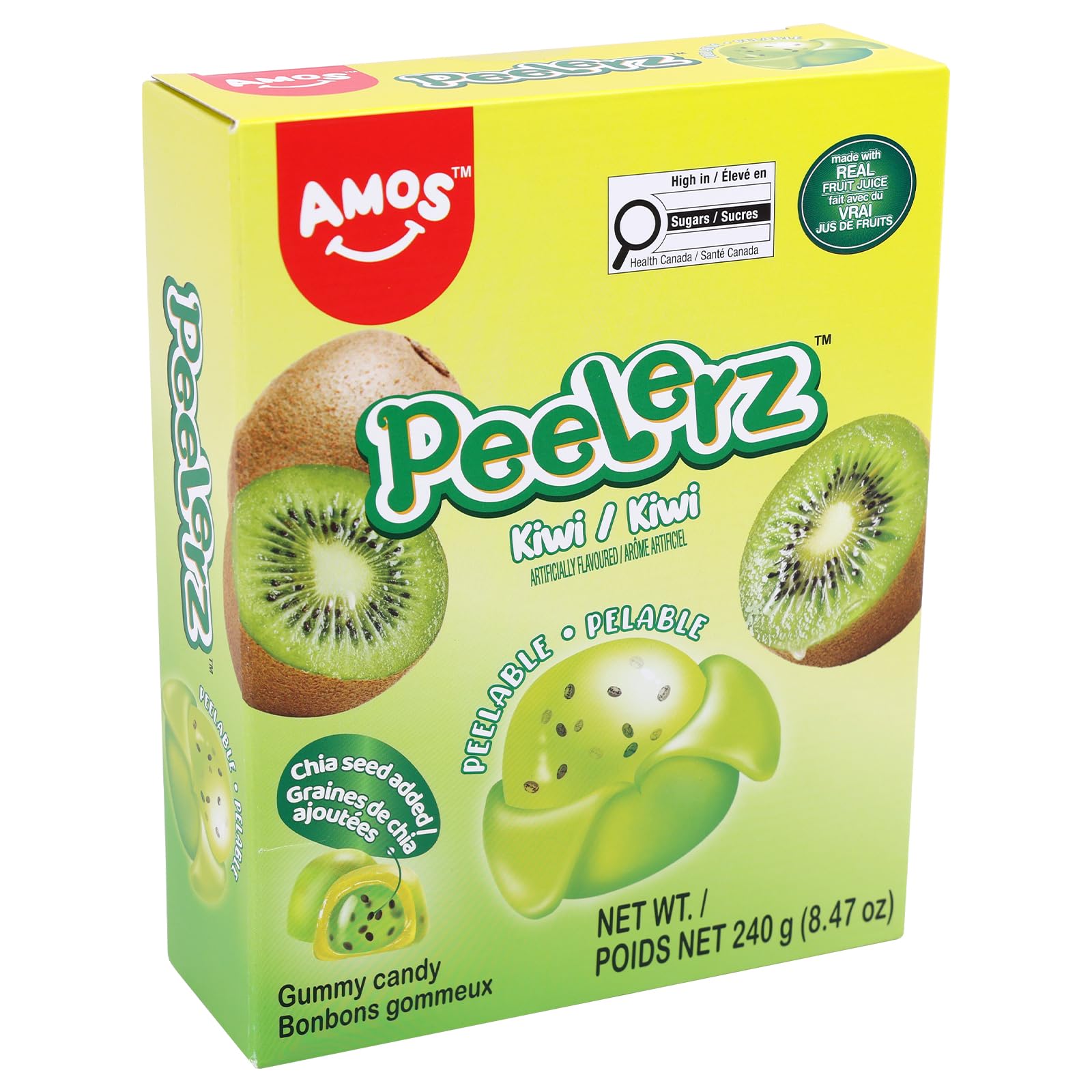 Amazon.com: AMOS Peelerz Kiwi Gummy Candy, Peelable Fruit-Inspired