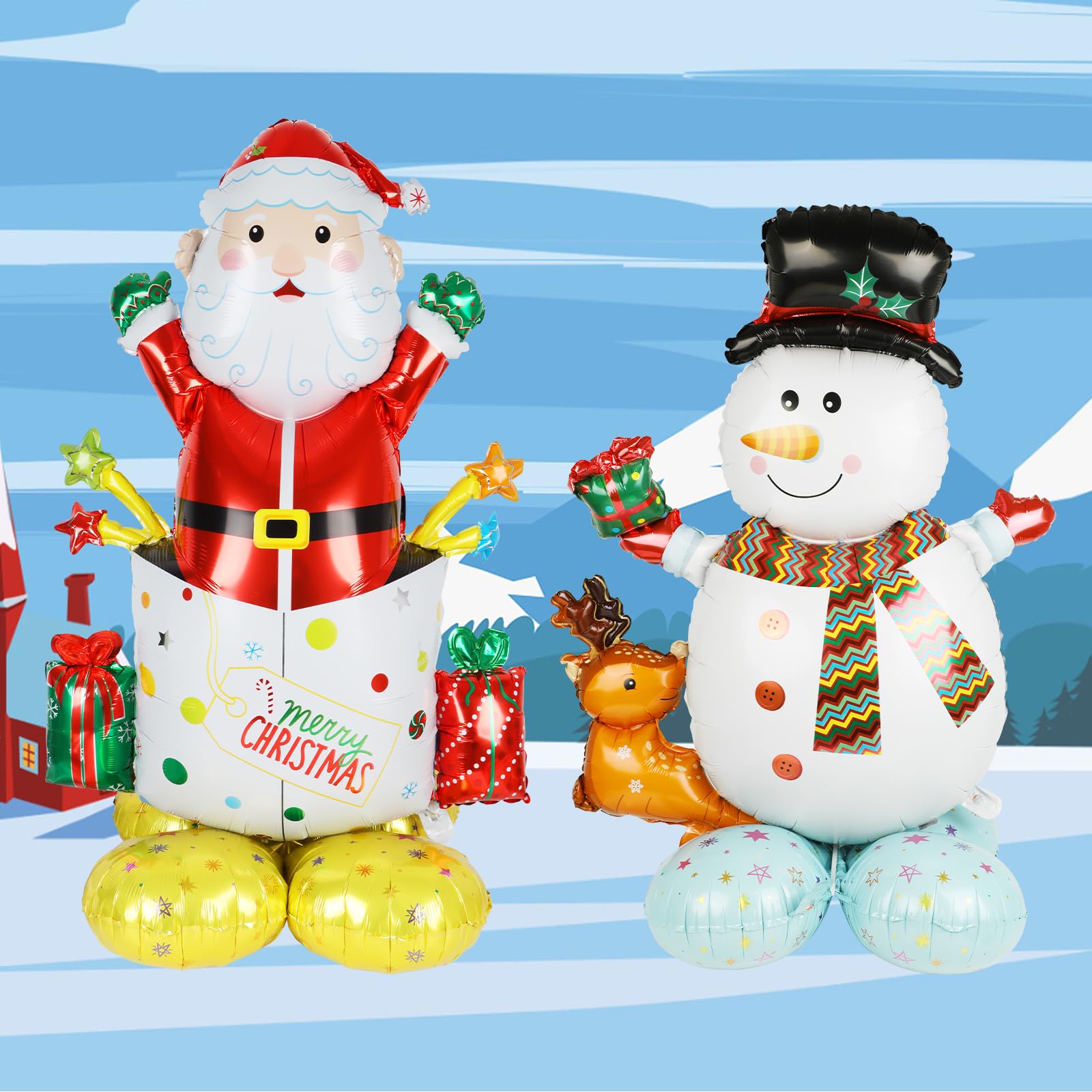 Amazon | CINECE クリスマス バルーン 高さ約125cm 巨大 2個 飾り 豪華