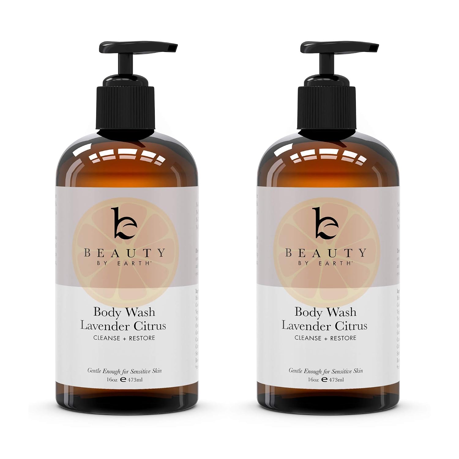 Lavender Citrus Body Wash - Organic Body Wash Sensitive Skin, All Natural Body Wash, Shower Gel For Women, Womens Body Wash Pump, Sensitive Skin Body Wash Organic For Men, Women & Kids