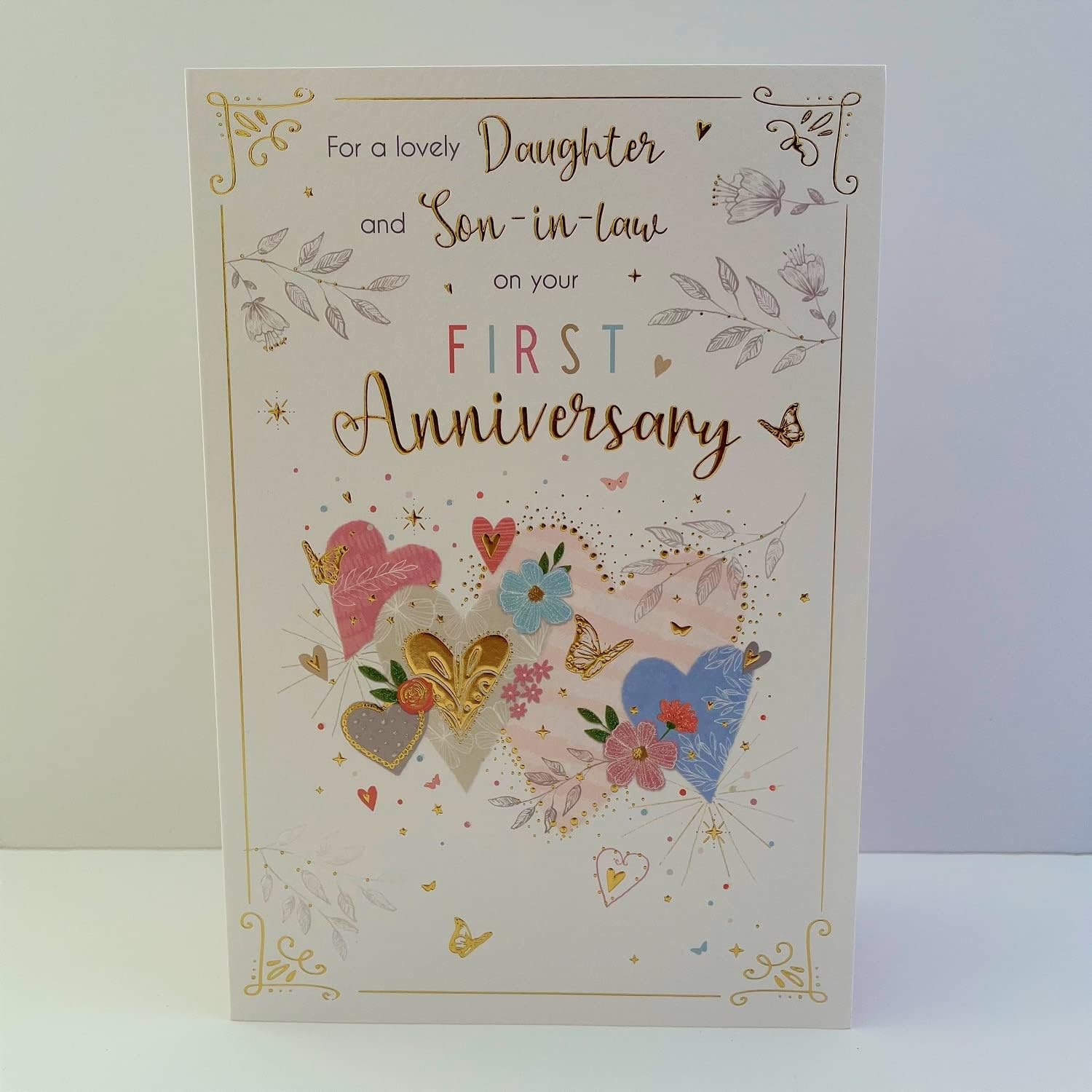Daughter & Son In Law 1st Wedding Anniversary Card - On Your Paper ...