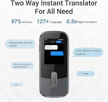 Wooask Language Translator Device W09 Real-time Two Way Voice Translation in 144 Languages and Accents for Learning Travel Business