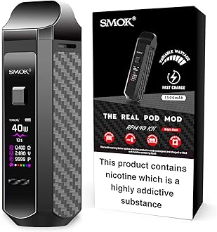 SMOK RPM 40 Vape Kit, Compact & Versatile Vaping for Beginners & Pros, 40W Pod Mod with 0.4inch Display, Long Lasting Battery, Utilize RPM Coils, 2mL Capacity, No Nicotine (Black)