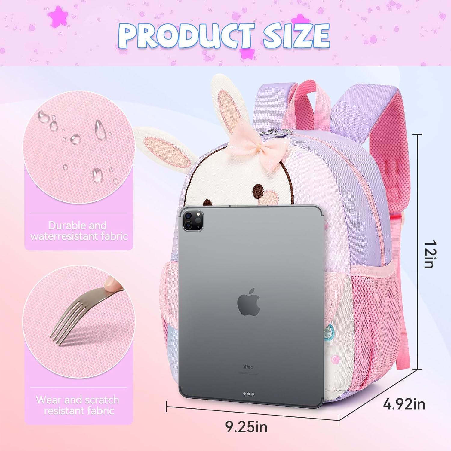 Cute Toddler real backpacks Animal Cartoon Mini Travel Bag for Baby Girl Boy 1-5 Years toddler purse (Little White Rabbit-1)