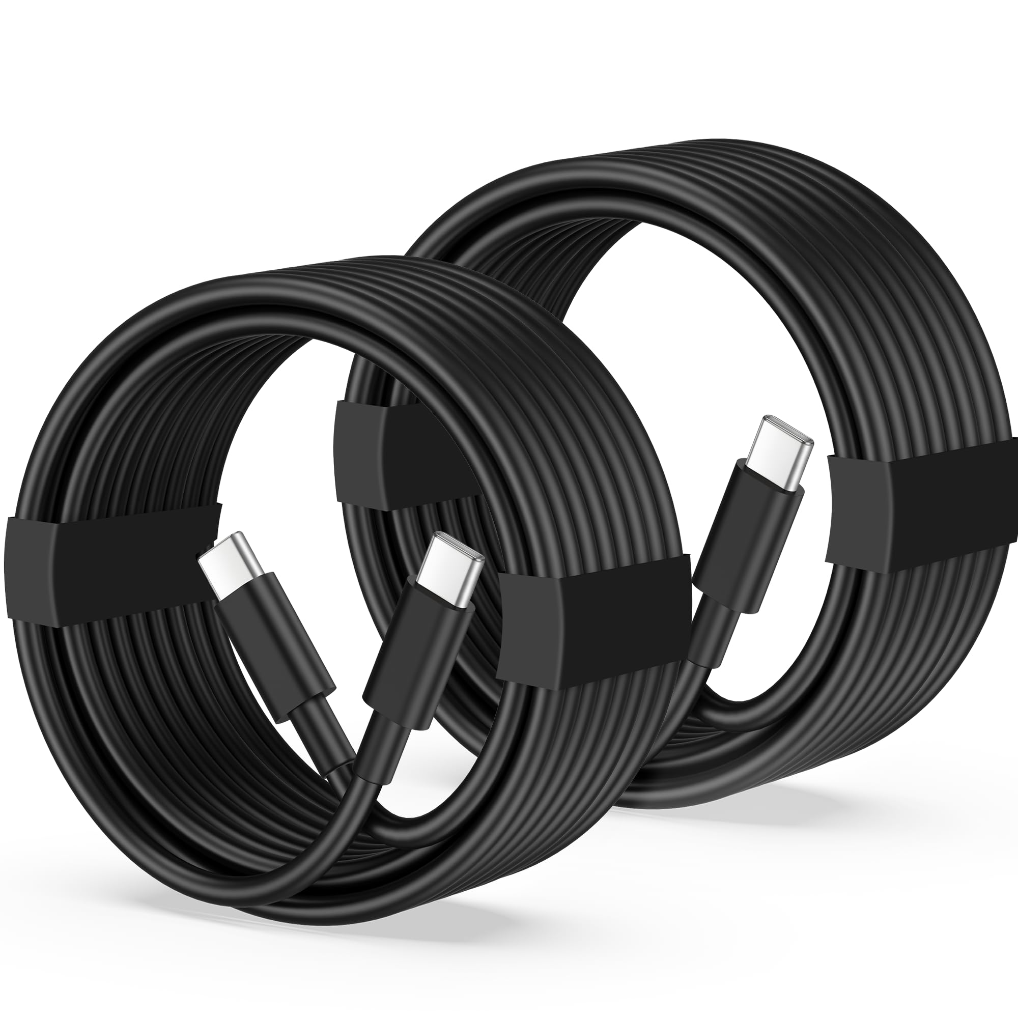 Cable USB C a USB C de 10 pies, paquete de 2 cables de carga tipo C de carga rápida para iPhone 16/15 Pro Max/Plus/16e, iPad Pro/Air/Mini, MacBook, Samsung S25/S24/S23, Pixel 9/8/7, tablet, Android
