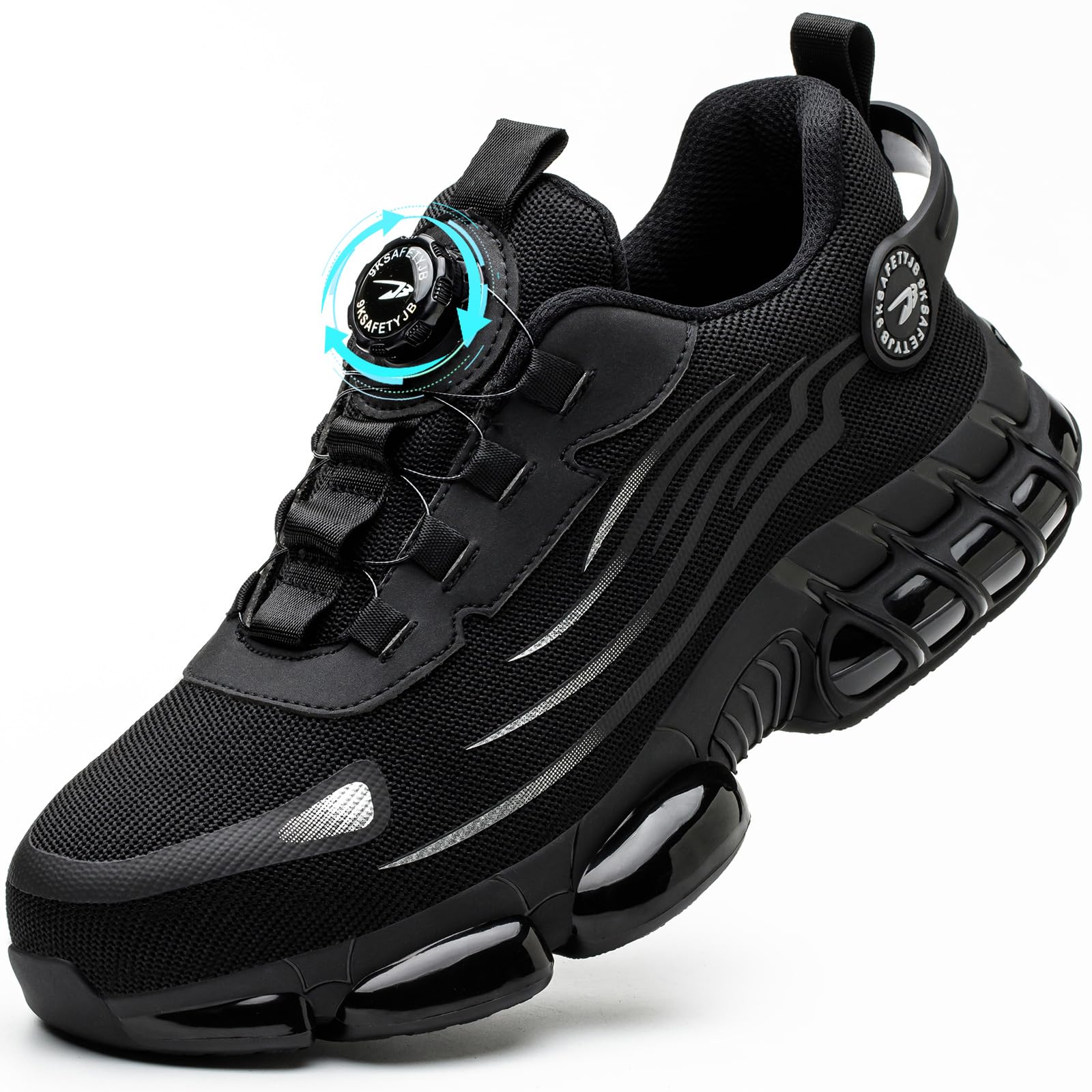 Zapatos de Seguridad para Hombre Mujer Ligero Zapatillas de Seguridad Comodo Zapatos de Trabajo con Punteras de Acero Transpirable Antideslizantes 38-46 EU
