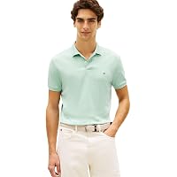 Tommy Hilfiger Uomo Maglietta Polo Maniche Corte Liquid Cotton con Chiusura con Bottoni