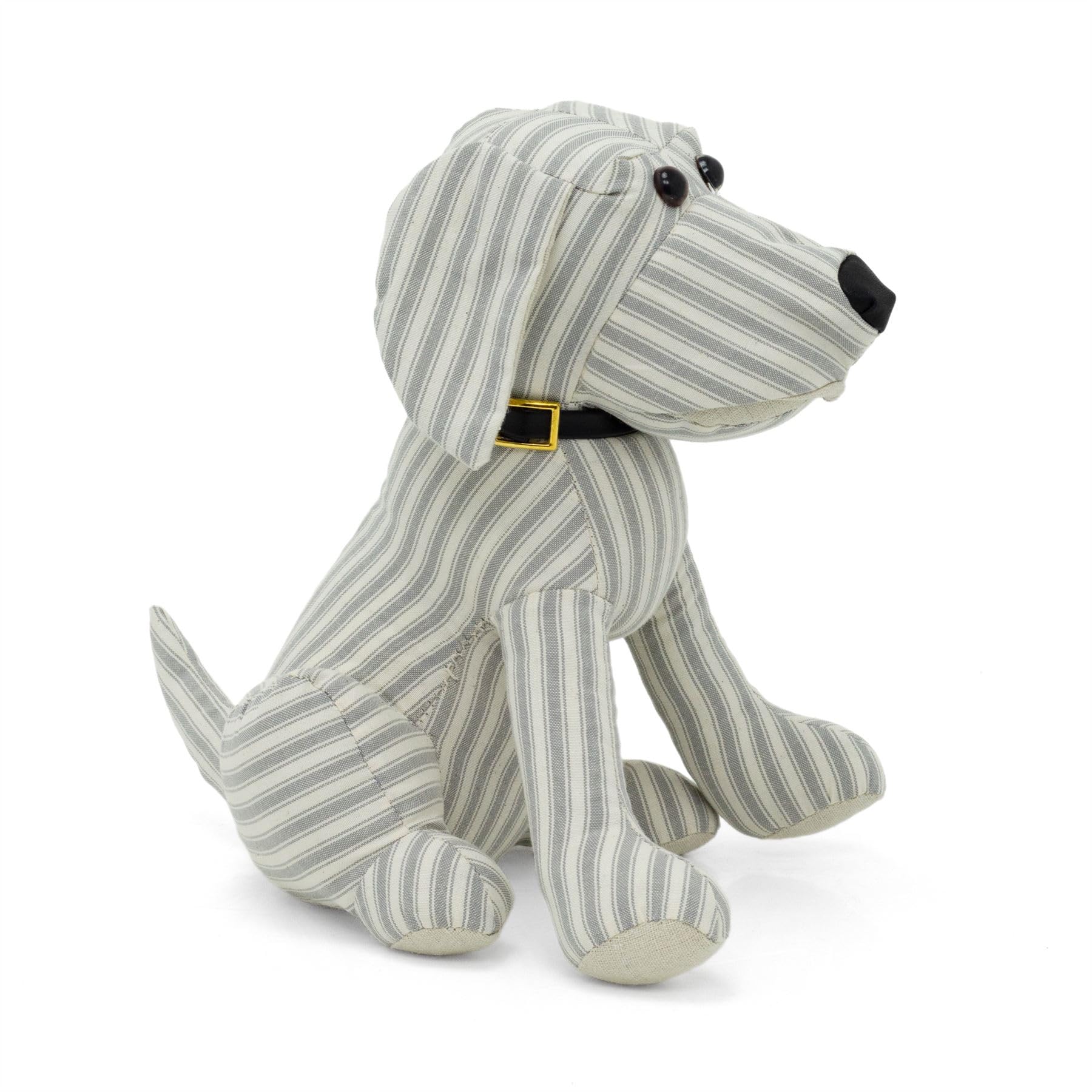 Murphy Dog Doorstop | Striped Fabric Dog Door Stop | Novelty Animal Door Stopper 1.5Kg - 27cm