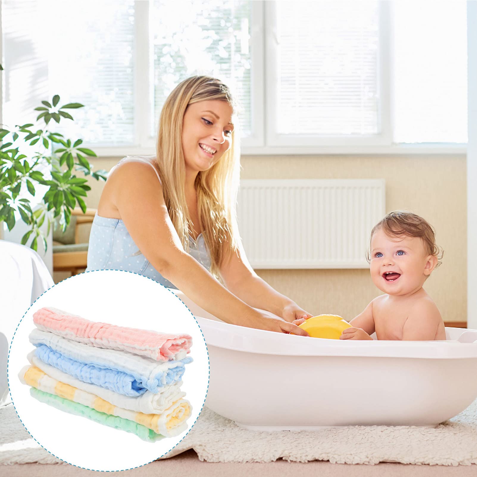 Toddmomy 12pièces Serviettes Coton Absorbantes pour Garçon Fille De Débarbouillettes Aléatoires Lingettes pour Éponge De Sueurs pour Nourrissons Et Garçon Fille