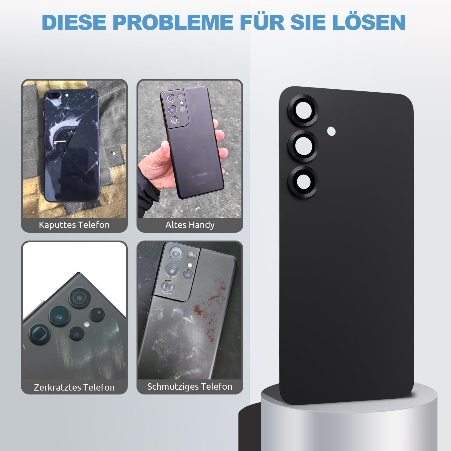 Backcover Glas für Samsung Galaxy S25 S931, Hellblau