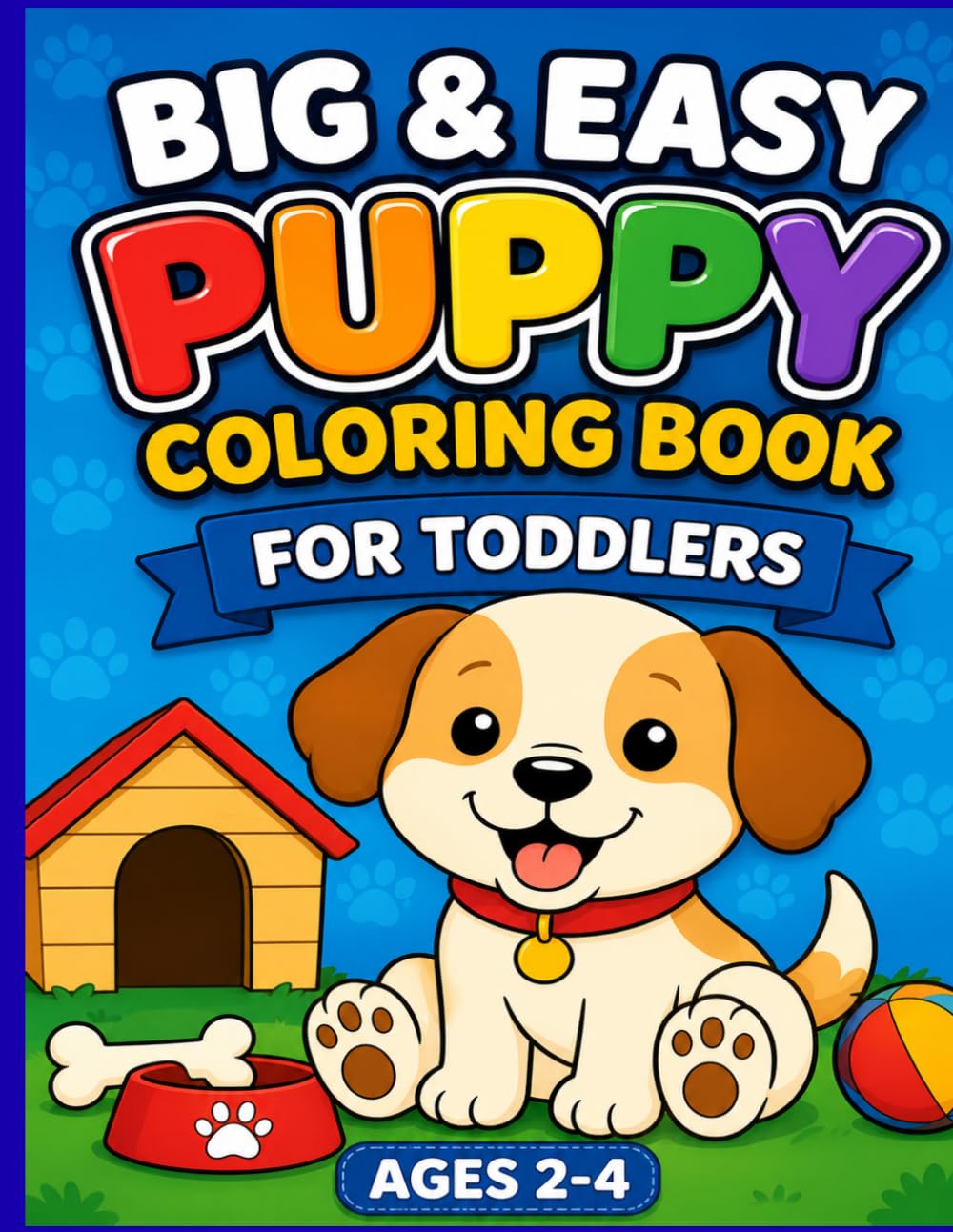 Big & Easy Dog Coloring Book for Toddlers: Cute Dog Coloring Pages for Kids Ages 2–4 (Big and Easy Puppy Adventures)