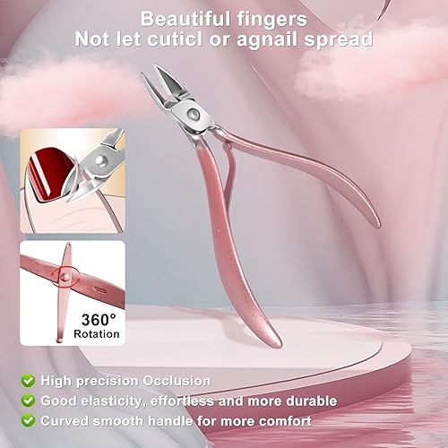 Miniatura 4 de Juego de manicura personal para mujer, kit de cuidado de uñas 30 en 1, kit de manicura profesional para mujeres, kit de pedicura, juego de cortauñas