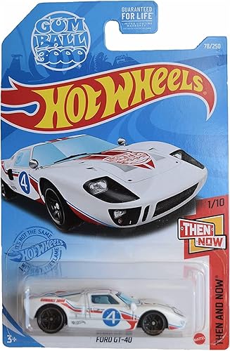 Miniatura 1 de Hot Wheels Ford GT 40, [Blanco] 78/250 Entonces y ahora 1/10