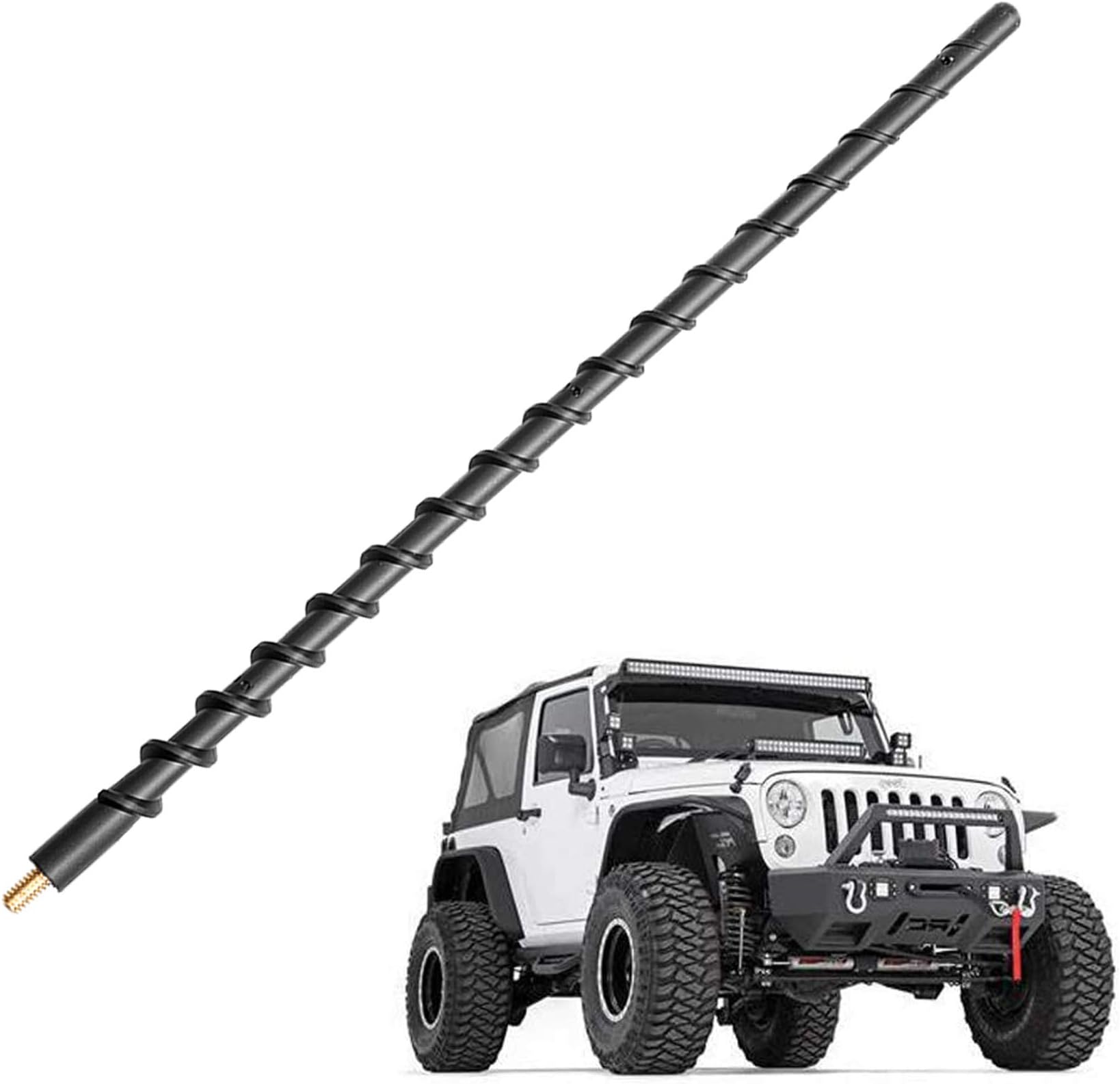KSaAuto13" Antenna for Jeep Wrangler JL JK TJ JKU JLU Gladiator Rubicon Sahara Unlimited Sport 2007-2023 Car Antenna Replacement Jeep Wrangler JK Gladiator Accessories Upgrade for FM AM Reception