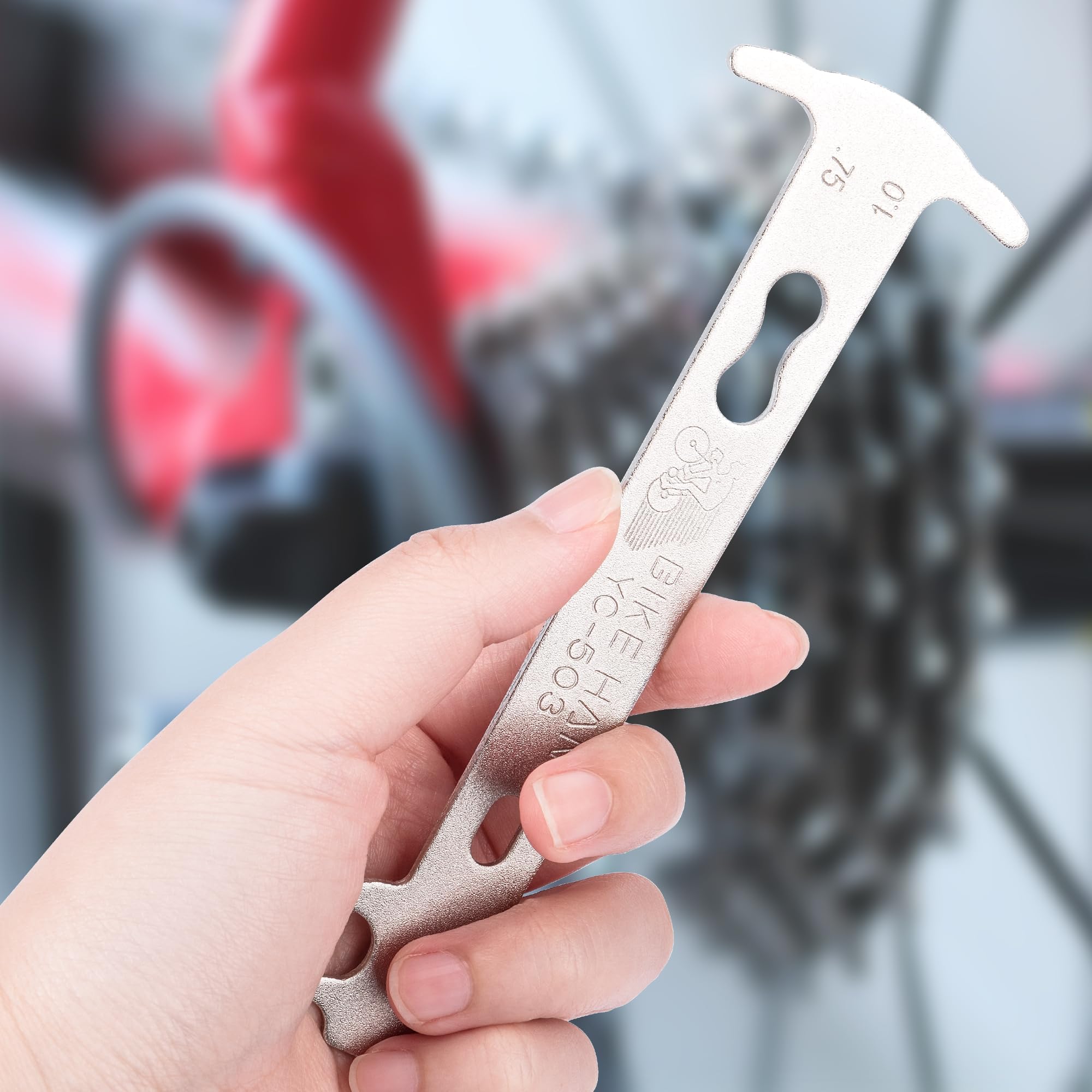 Misuratore di usura catena per biciclette – Calibro per catene a 7-12 velocità | Strumento Chain Checker compatibile con Shimano, SRAM, Campagnolo, KMC | Attrezzo per biciclette da corsa, MTB
