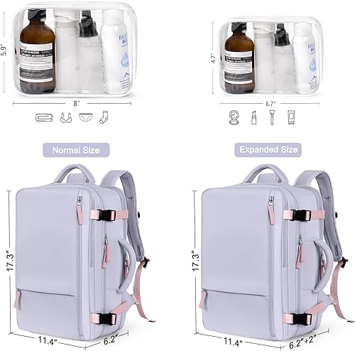 Miniatura 99 de Hanples Mochila de viaje, mochila para laptop, mochila de mano para escuela y senderismo, Negro -, Mochilas de viaje Negro -,Beige,Gris,gris