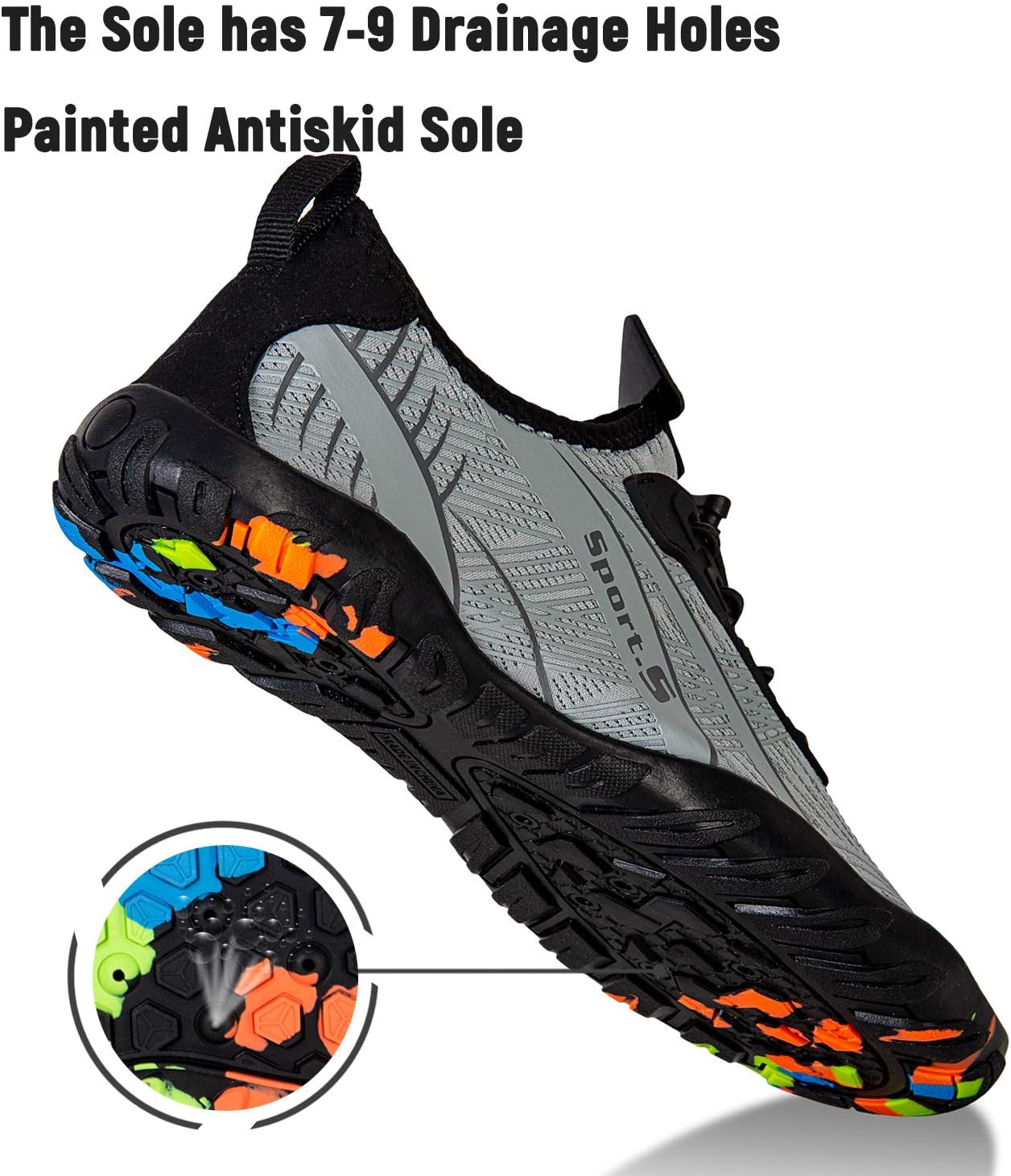IceUnicorn Strandschuhe Badeschuhe Damen Herren Schwimmschuhe Aquaschuhe Sommer Schnell Trocknend Surfschuhe - Image 4